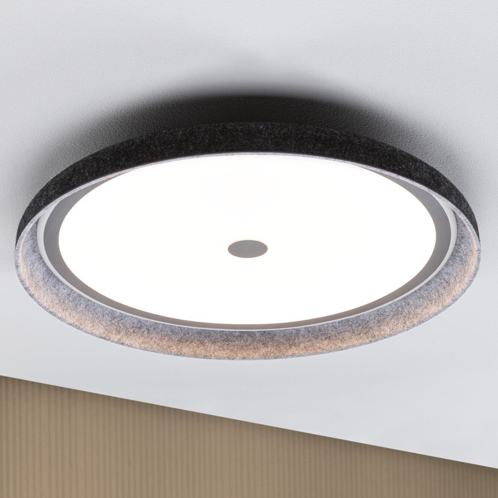 Paulmann LED-taklampa Zarina, antracit, filt, 3-stegs-dim