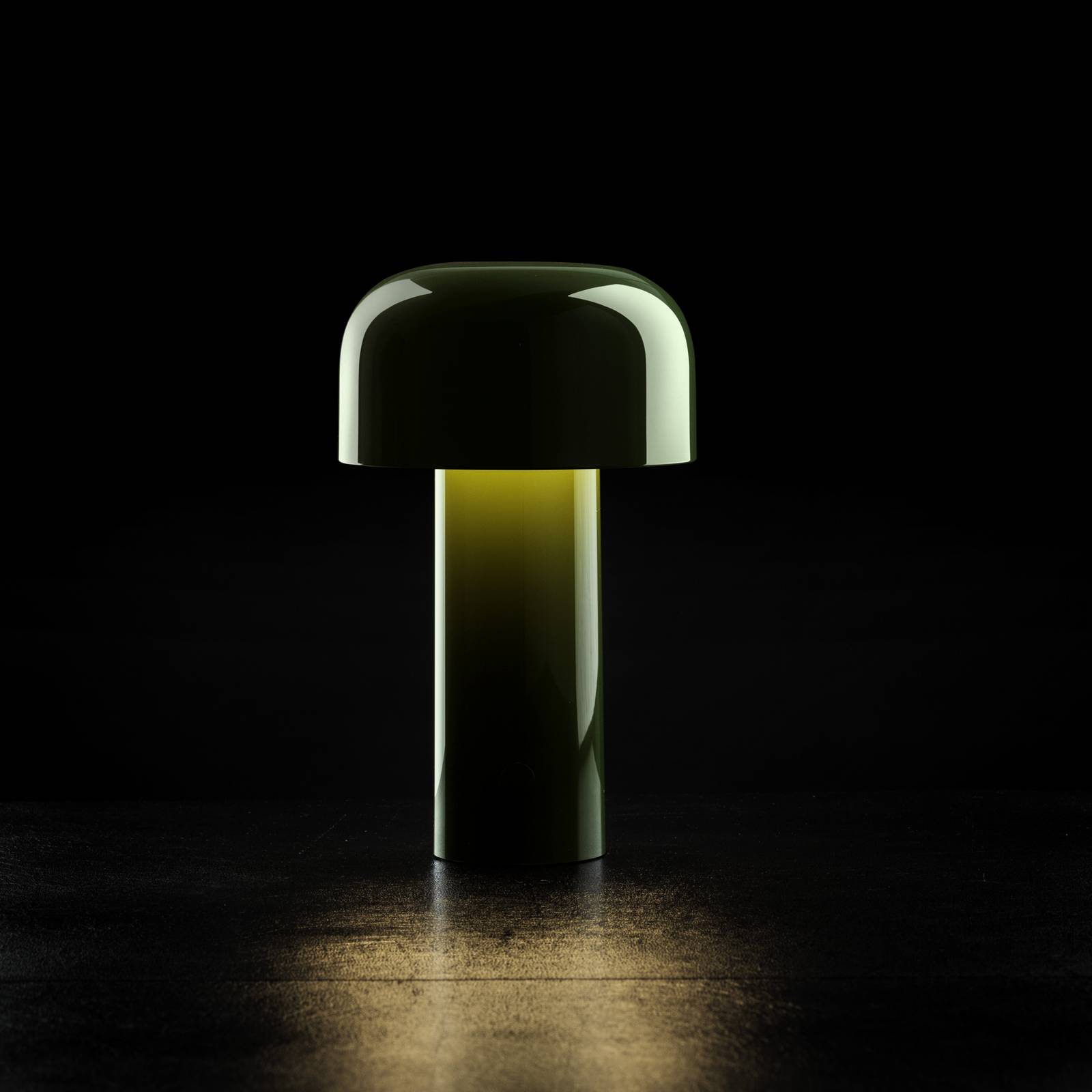Stolová LED lampa Flos Bellhop s LED a akumulátorom, zelená, 21 cm,