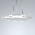 LED-Hängeleuchte Vela, weiß, oval