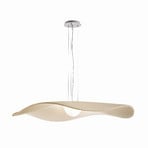 Candeeiro suspenso LED Mediterránia, branco/creme, Ø 105 cm