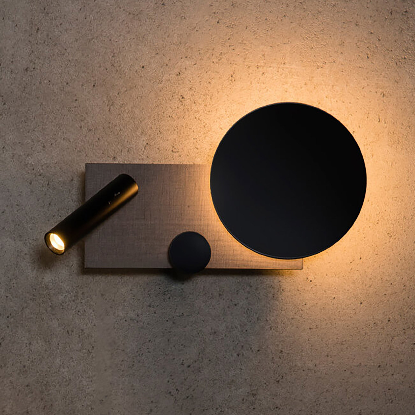 LED-Wandleuchte Klee, grau, rechte Variante