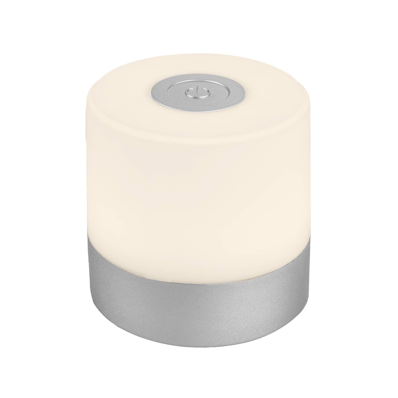 LED-Akku-Tischleuchte Smal, chromfarben, 2.700K, dimmbar