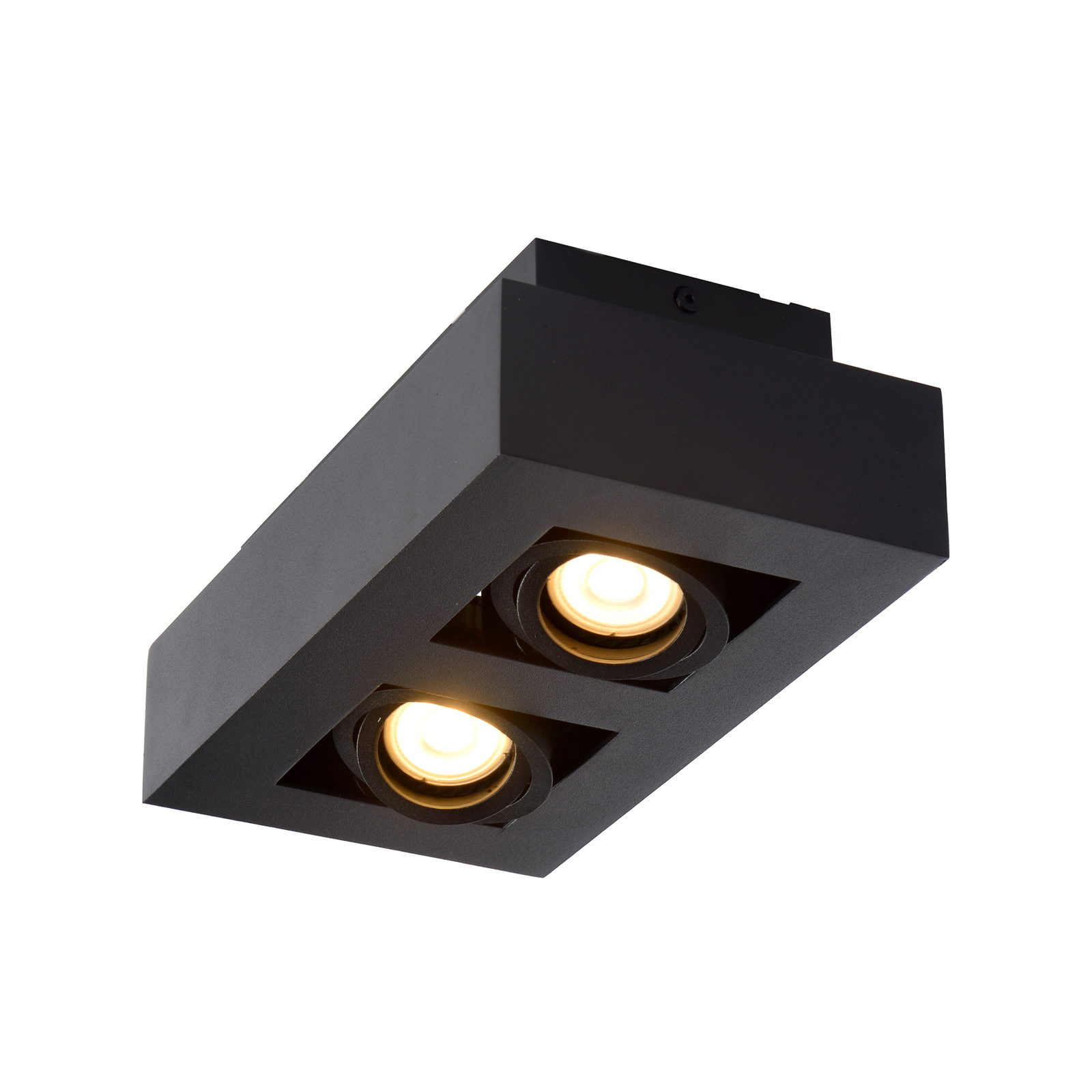 Plafondspot Xirax, 2-lamps, zwart