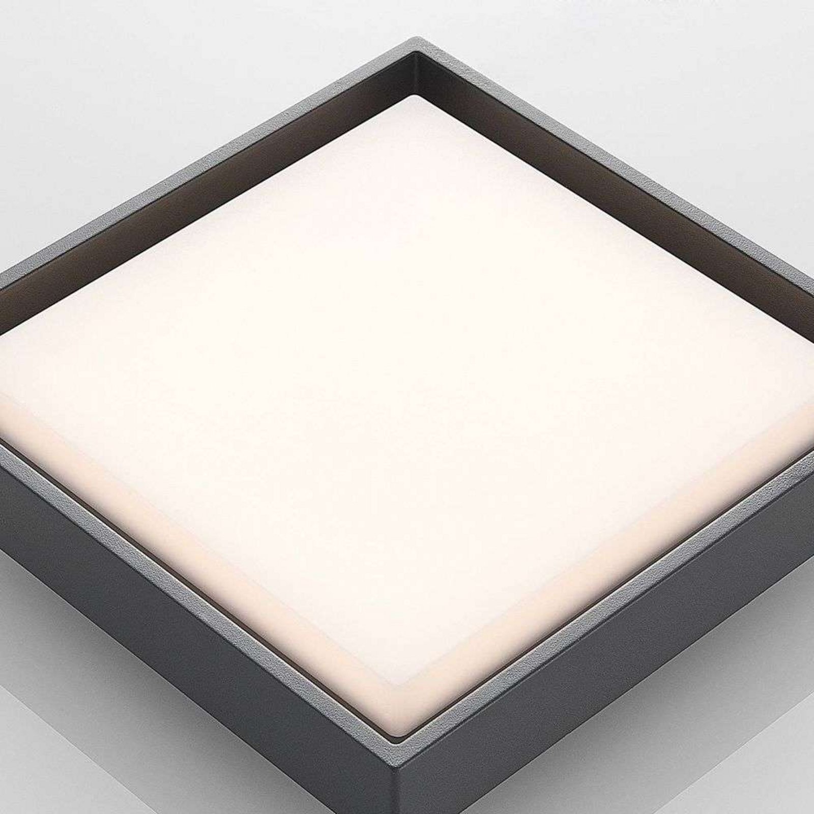 Birta LED Square Plafonieră de Exterior 27x27 Dark Grey - Lucande