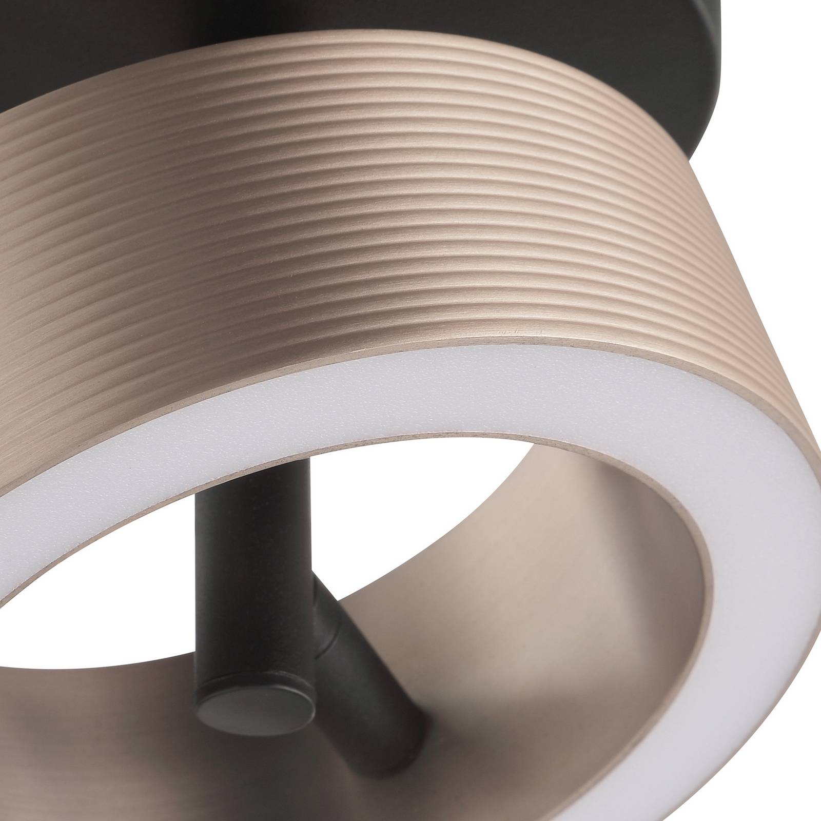 Brilliant LED uplighter Axion, zwart/bruin, Ø 15 cm, Memory, CCT