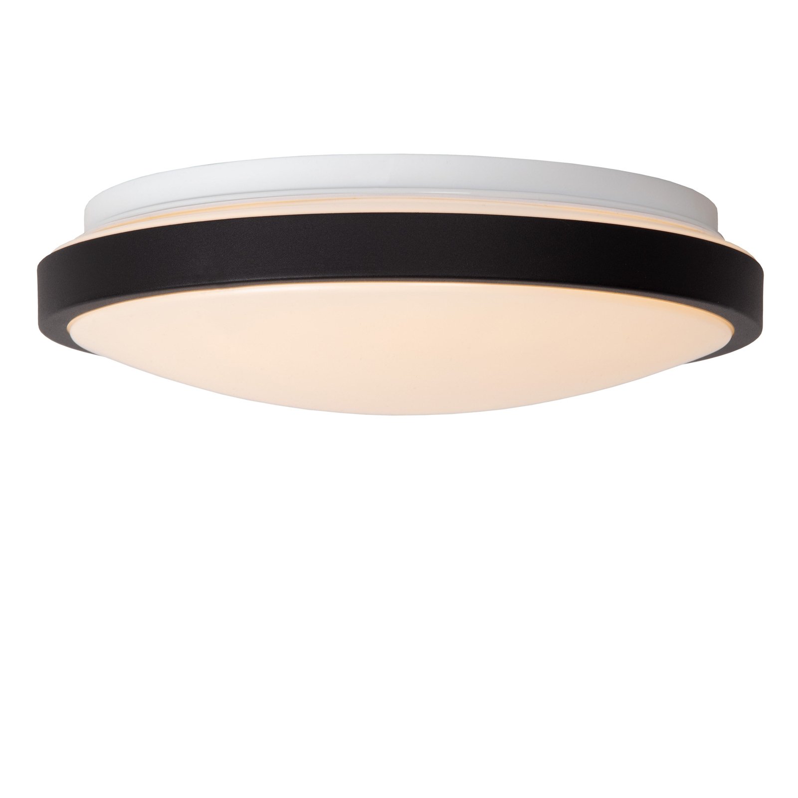 Dasher LED ceiling light, black, Ø 29.3 cm, 2700 K, IP44