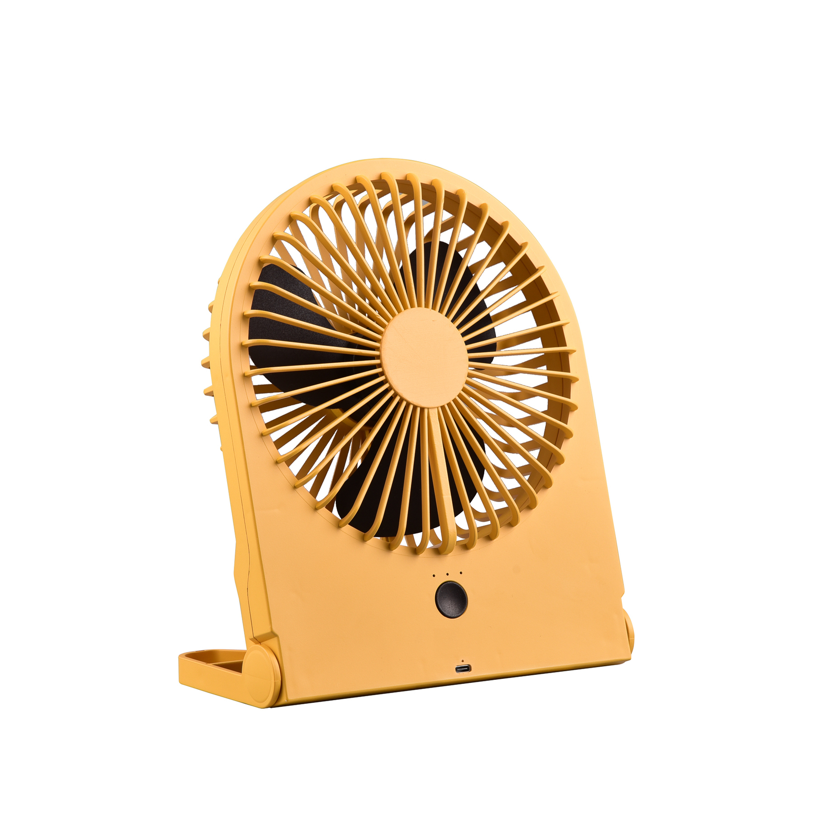 Breezy rechargeable table fan, yellow