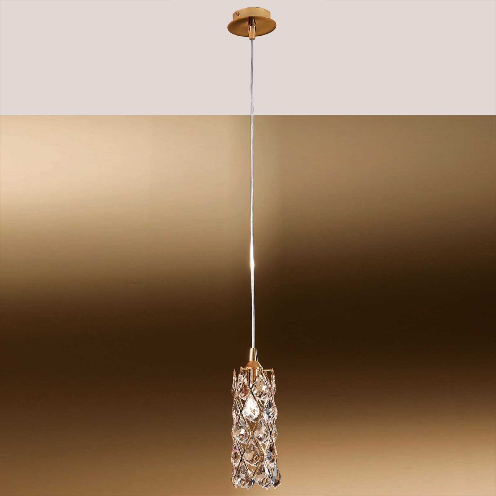 Lámpara colgante CHARLENE con elementos de cristal