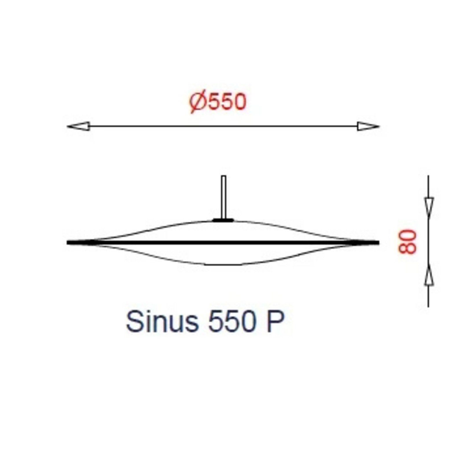 Sinus 550P LED Pendant - Piet Hein