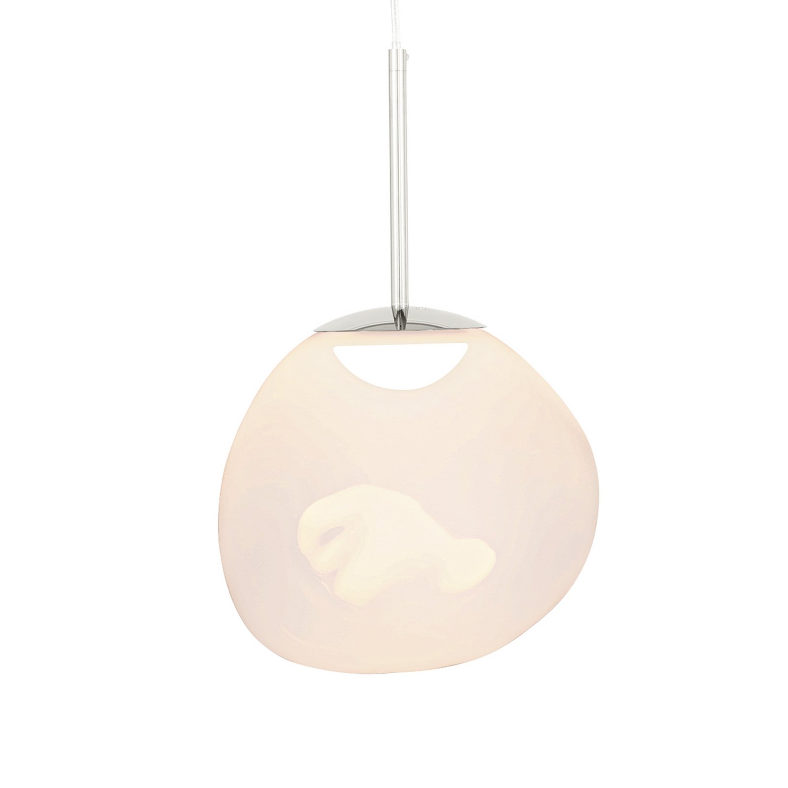 Tom Dixon, LED-Hängelampe Melt, Ø 28 cm, opal/silberfarben