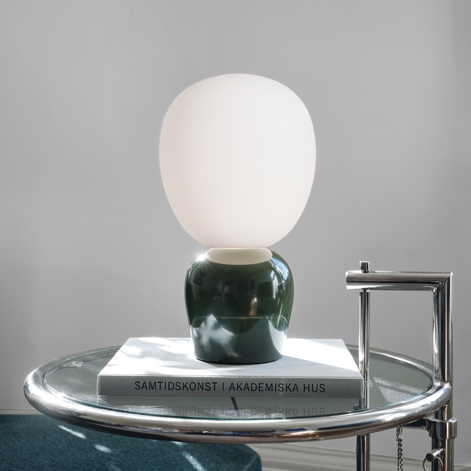 Lampe à poser Buddy, verte, métal/verre, hauteur 33,5 cm - Belid