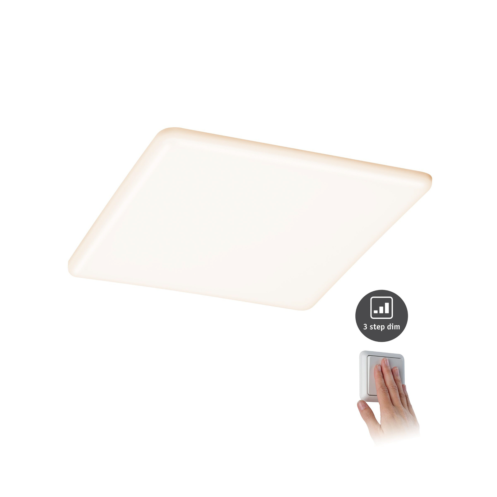 Paulmann LED-panel Veluna 3000K vinklet 3-trinns dimming