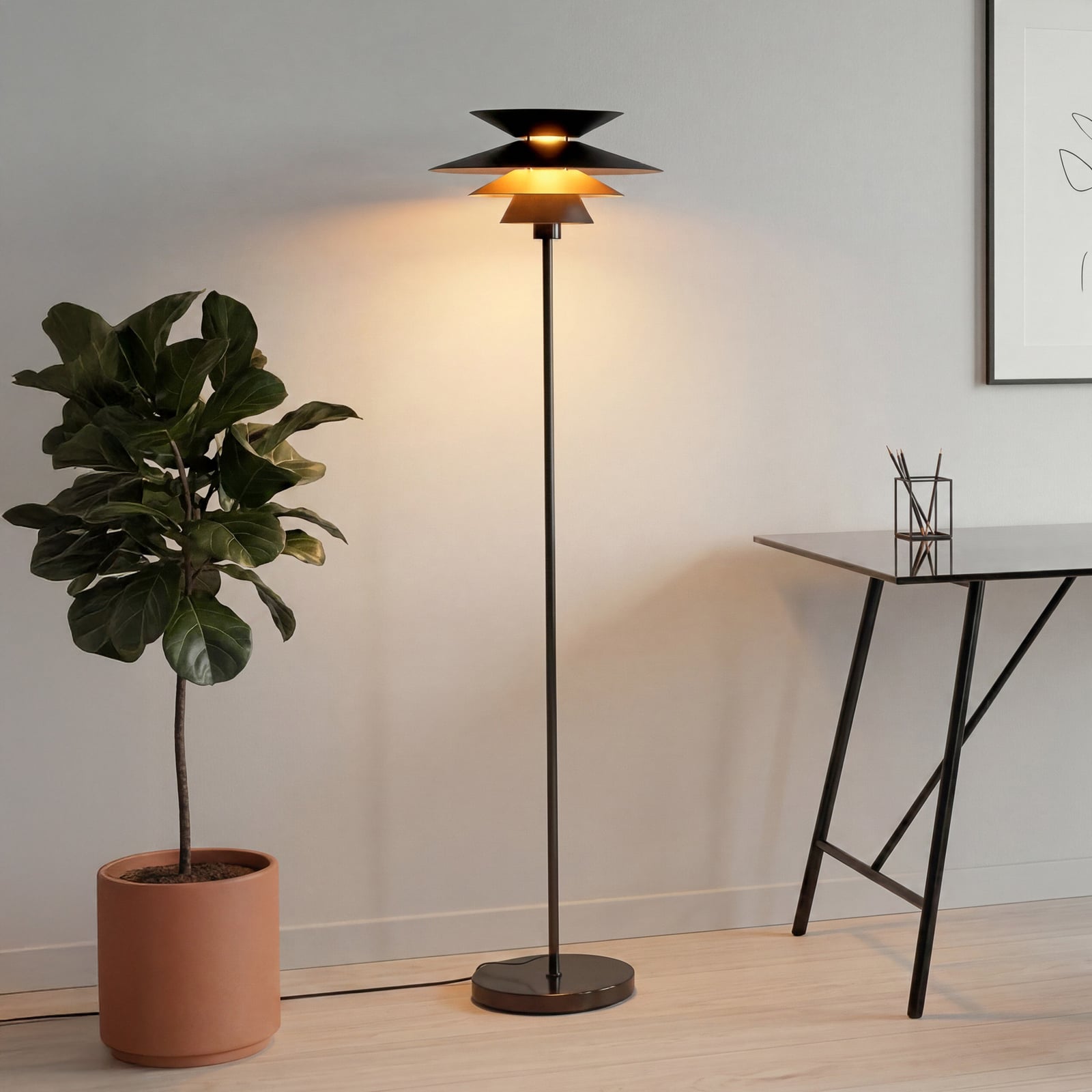 Λάμπα δαπέδου OSRAM Decor Element, μαύρη, ύψος 145 εκ., μέταλλο