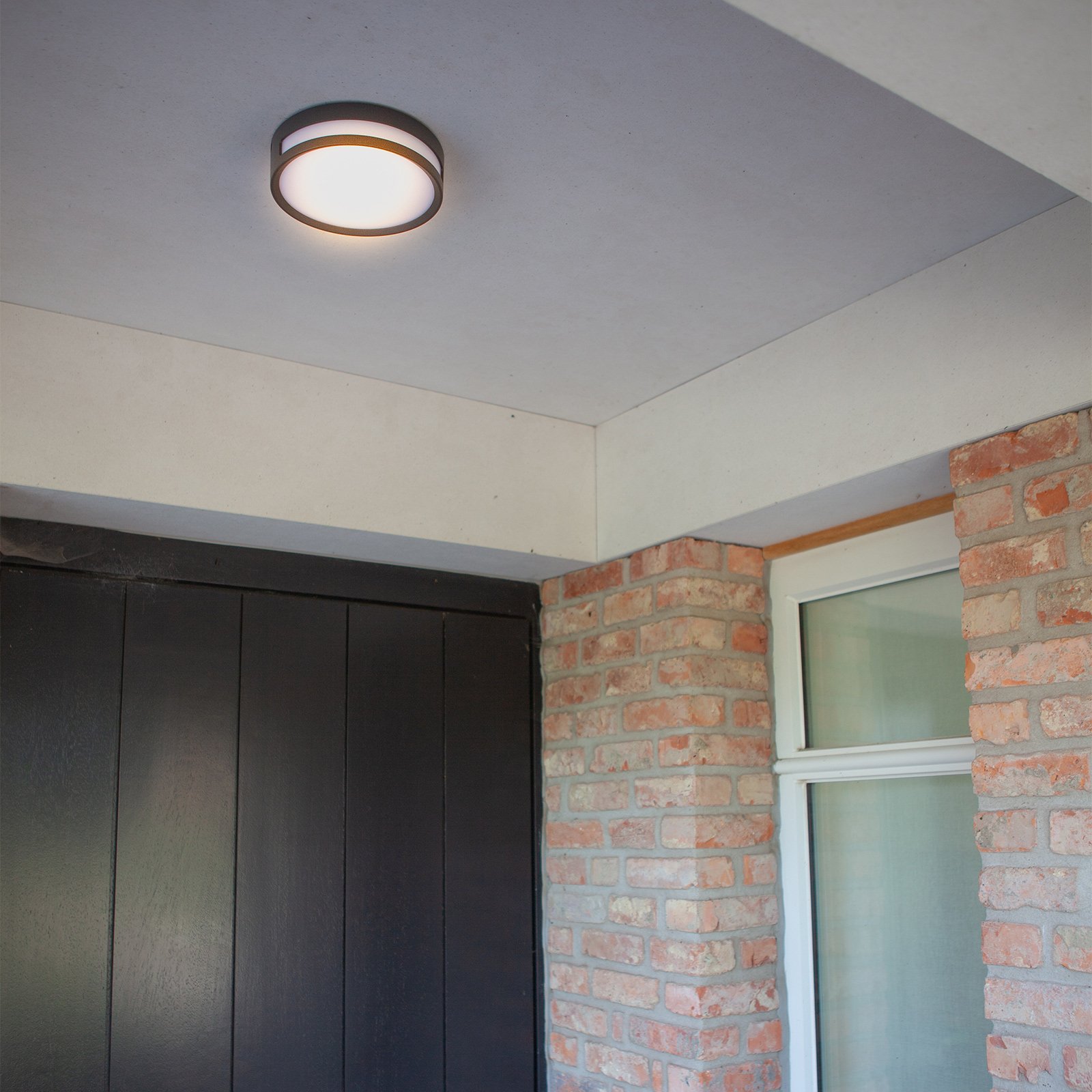 Candeeiro de teto LED Rola para exterior, redondo
