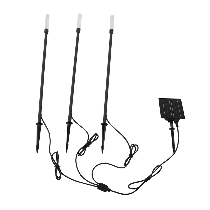 Lindby - Balian Lampe à cellule solaire w/Pointes de terre 3 pcs. Noir