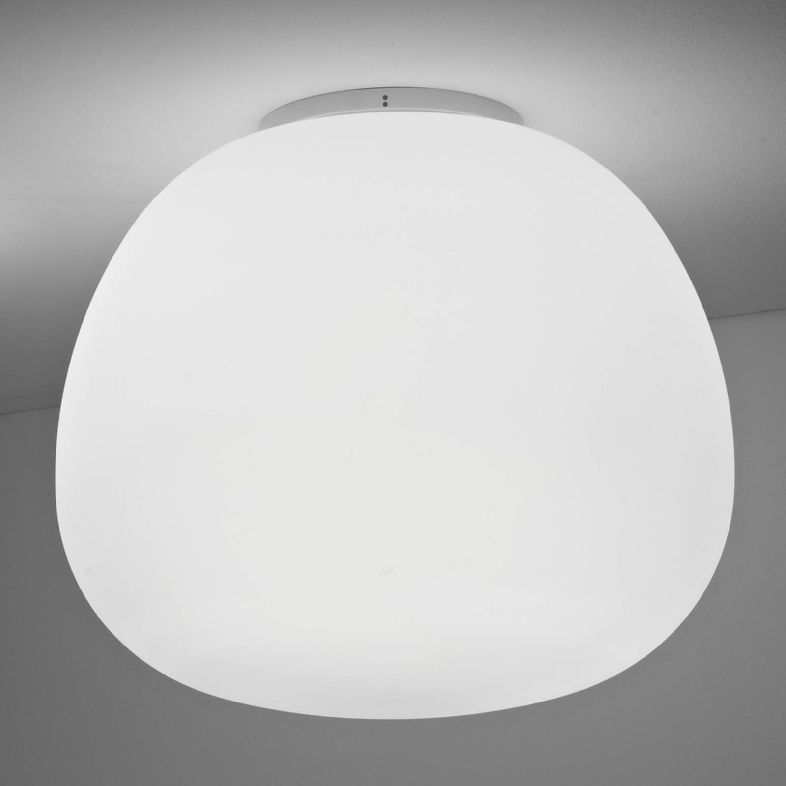 Delikatna biała lampa sufitowa MOCHI D 45 cm