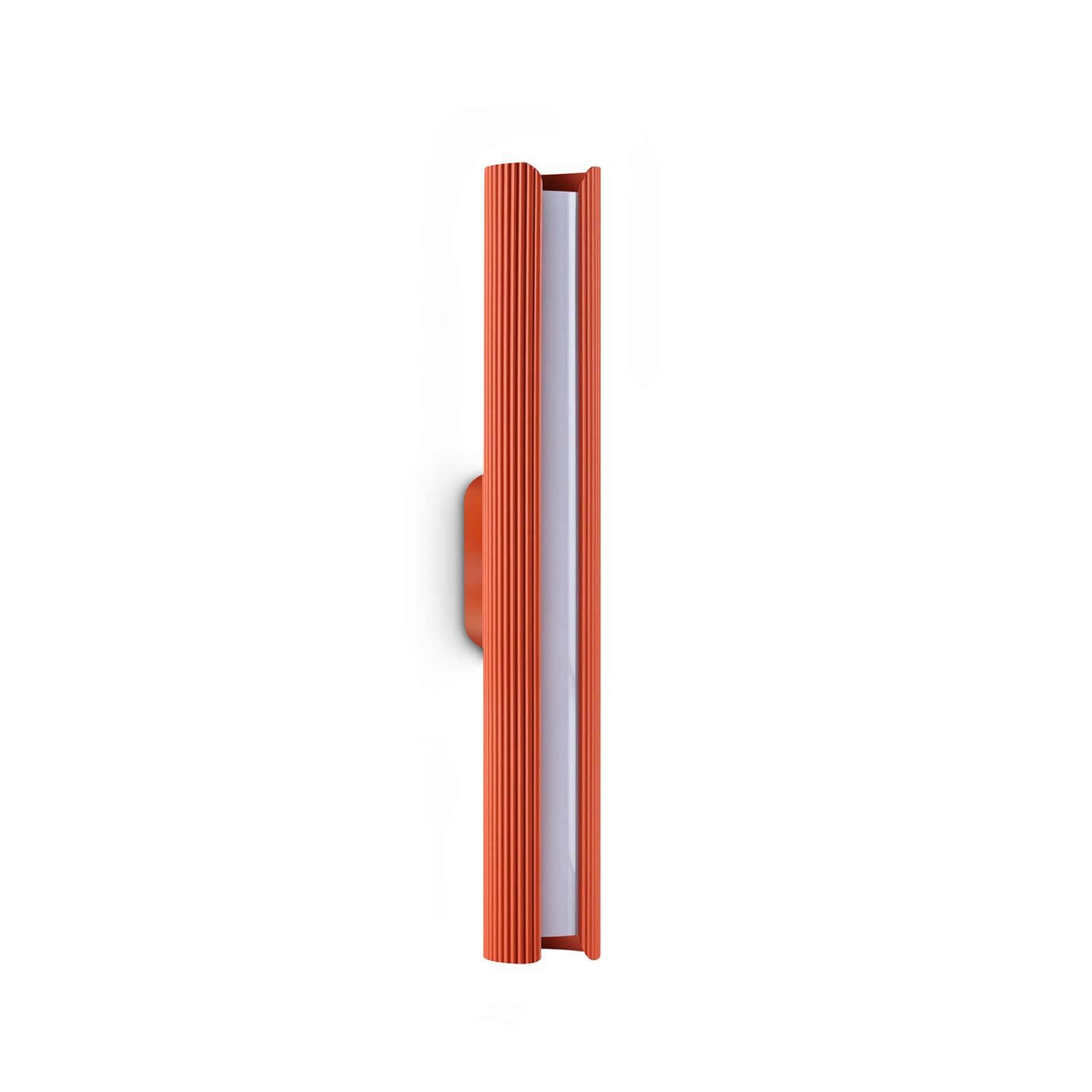 IDEAL LUX LED-vegglampe Dorica, oransje, høyde 30 cm, metall