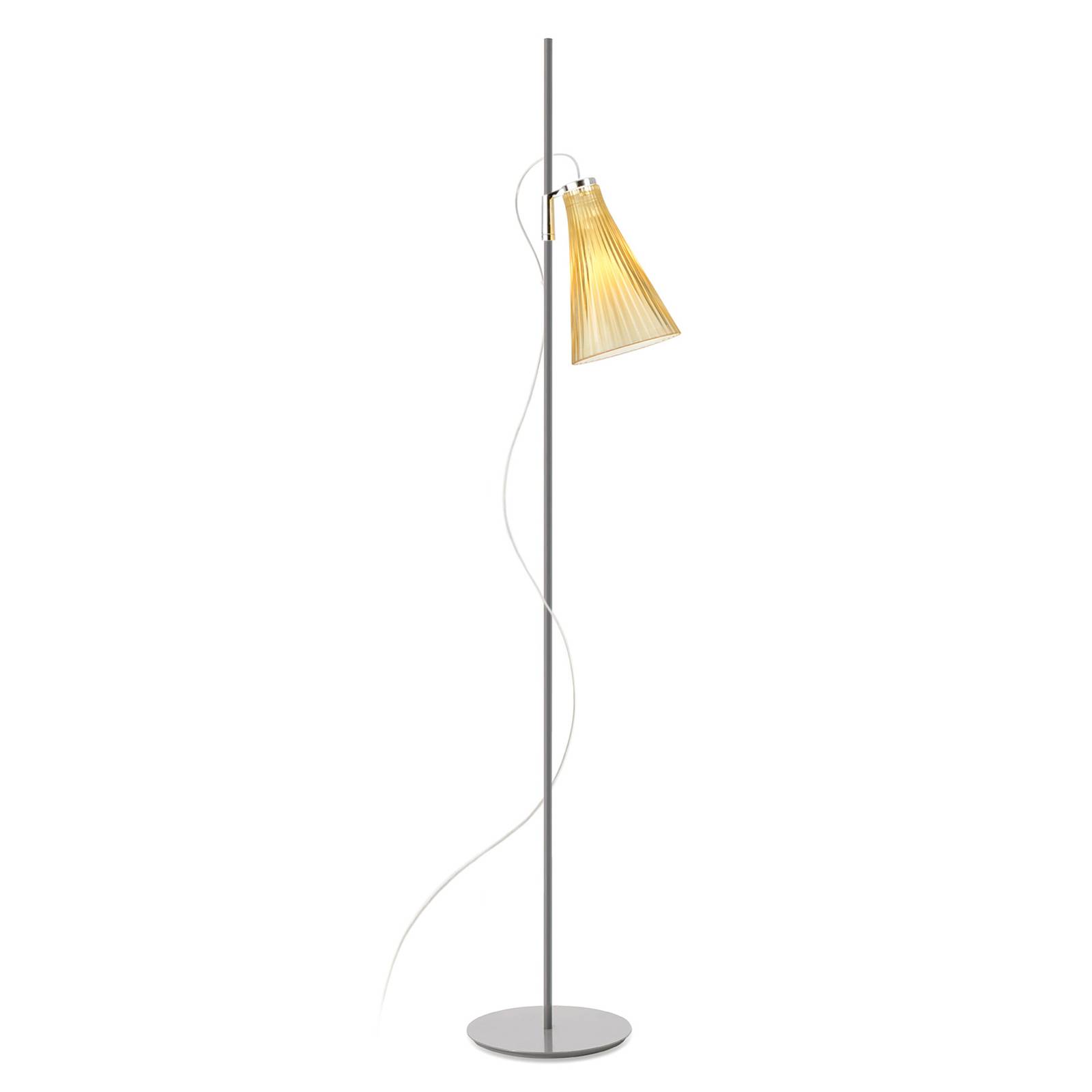 Levně Kartell K-Lux stojací lampa, 1 světlo, šedá/žlutá