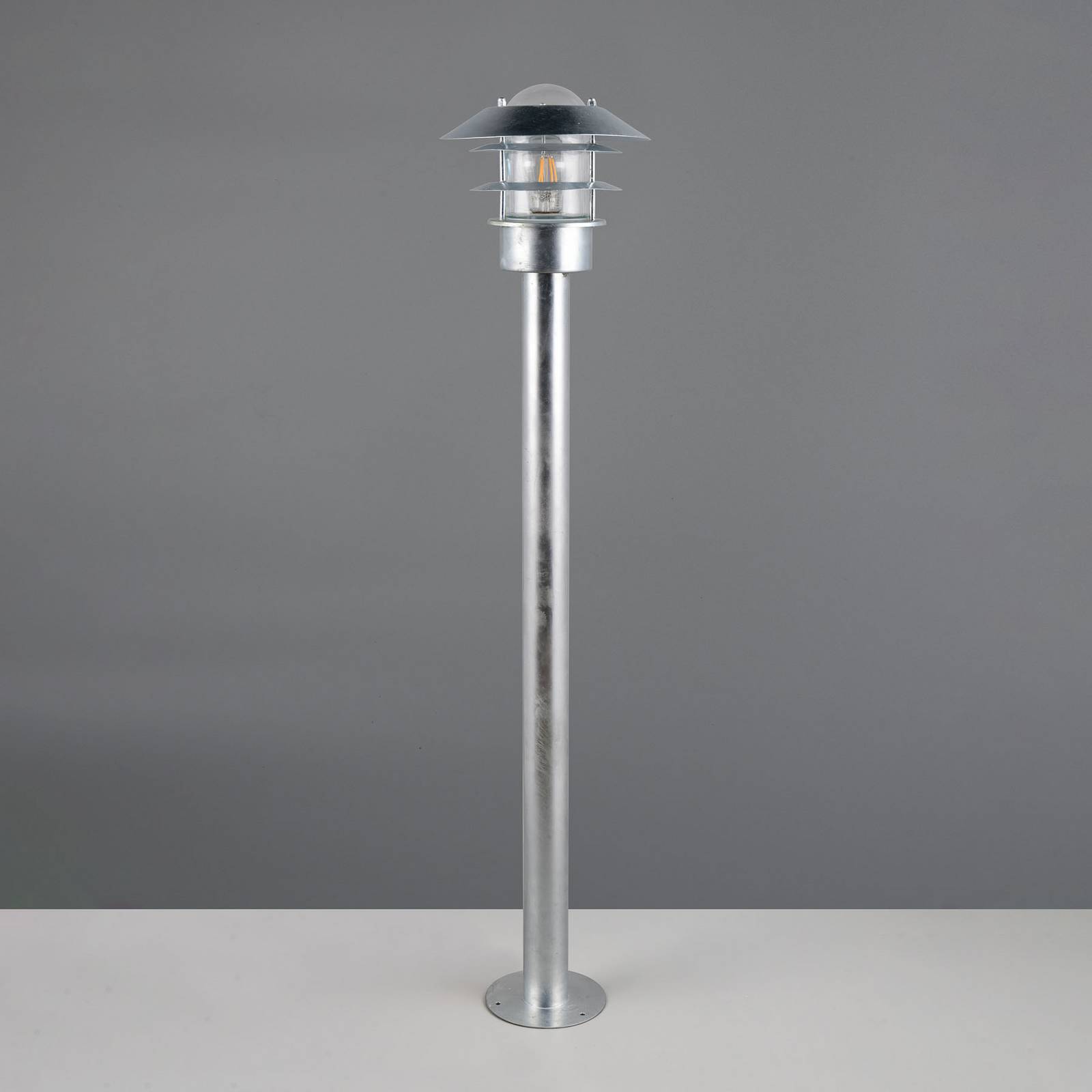 Trio Lighting Tuinpadverlichting Ruvuuma, zinkkleurig, hoogte 100 cm, metaal, IP44