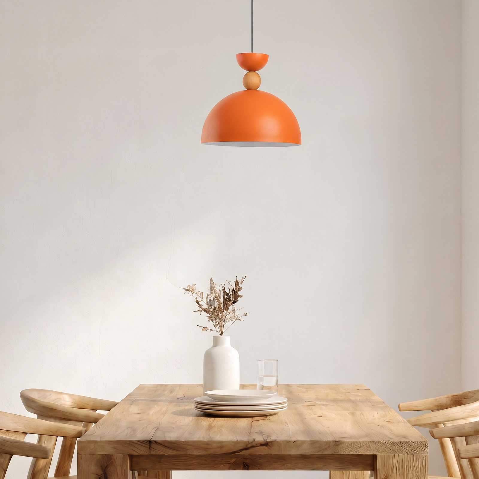 Hängeleuchte Kure, orange, Ø 30 cm, Metall, E27 Hängeleuchte Kure, orange, Ø 30 cm, Metall, E27