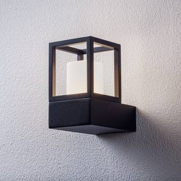 Lucande Rumina LED outdoor wall light in black