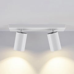 Faretto da soffitto CAN TILT, bianco, 31 x 9 cm, a 2 luci, metallo GU10