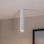 Spot pour plafond Tecno 1M, acier, GU10, hauteur 30 cm, blanc