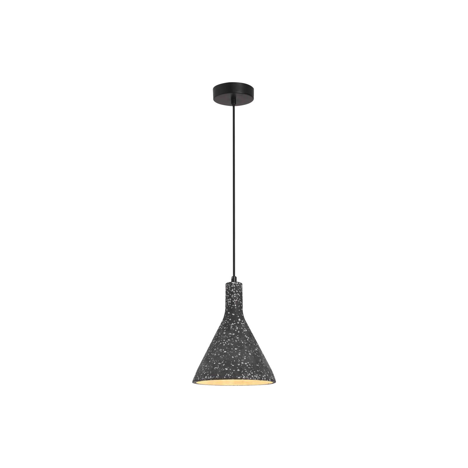 Lampa żyrandol Dot, beton, czarny