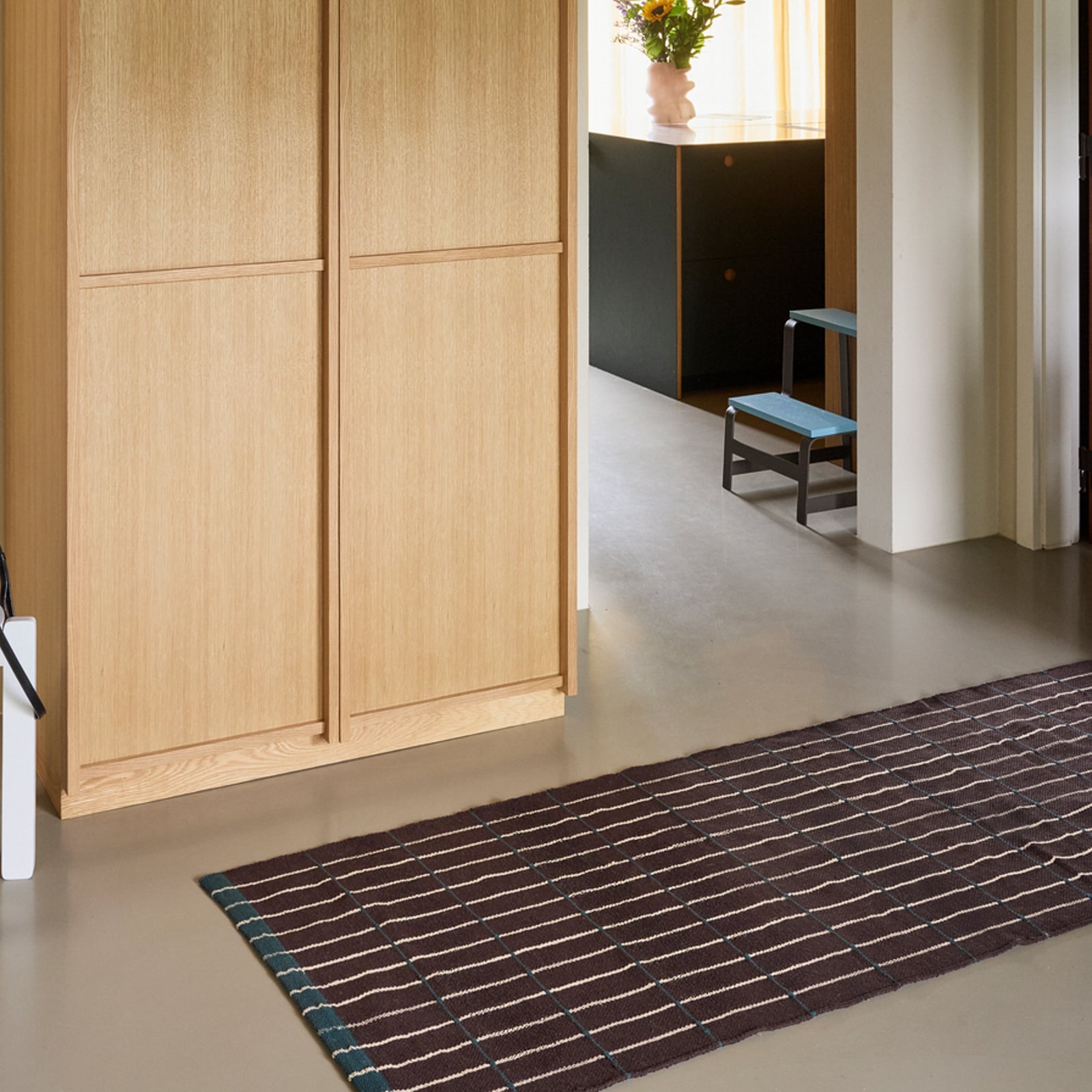 Tappeto da corridoio Cottage marrone, lunghezza 200 cm - Hübsch