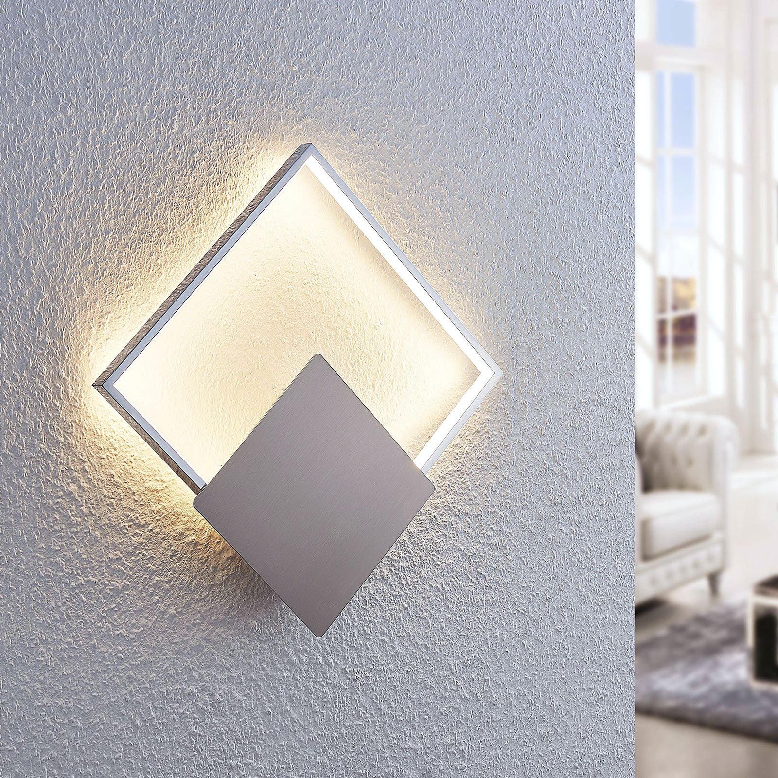 Anays Square LED Wandleuchte White - Lindby