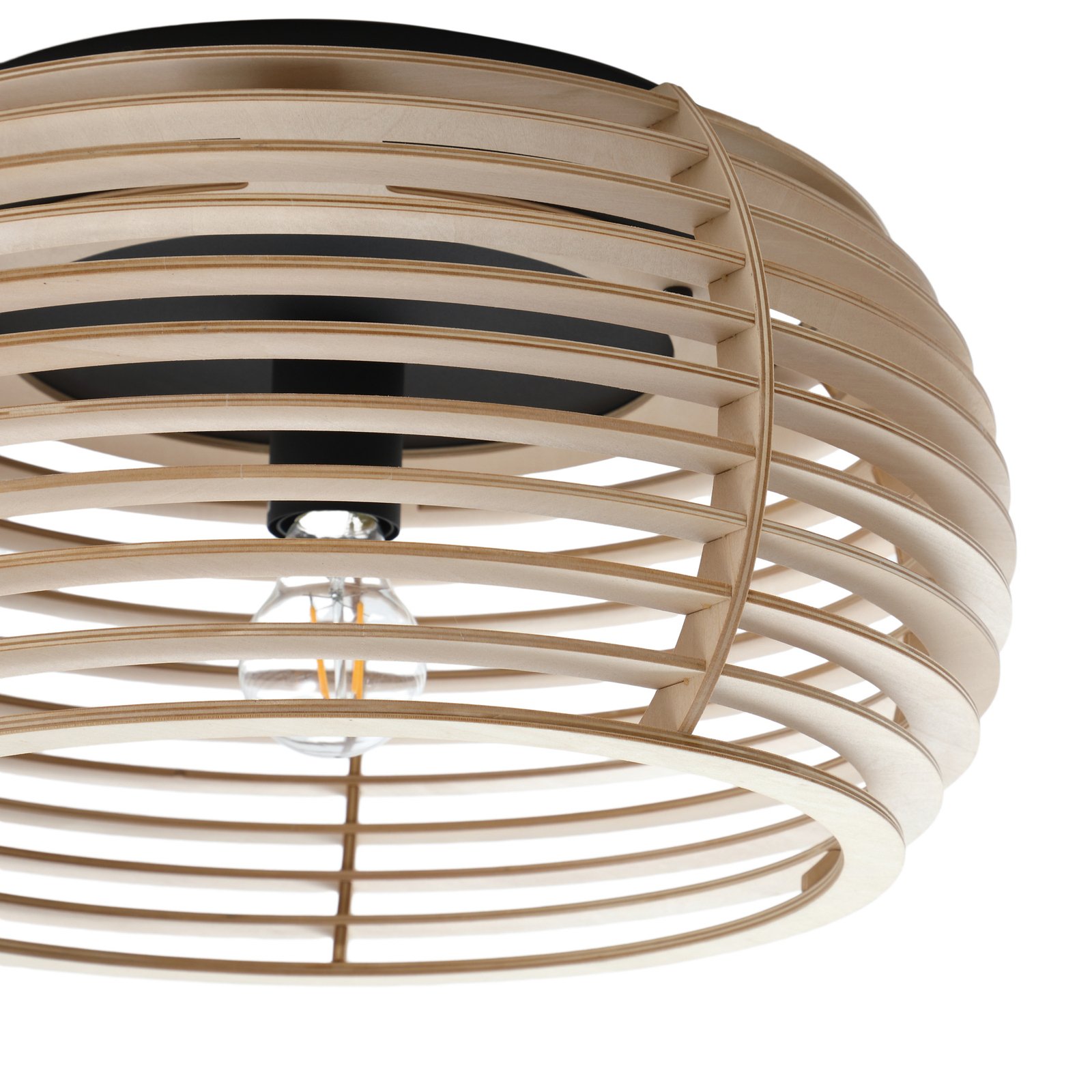 Ediz Ceiling Lamp Wood/Black - Lindby