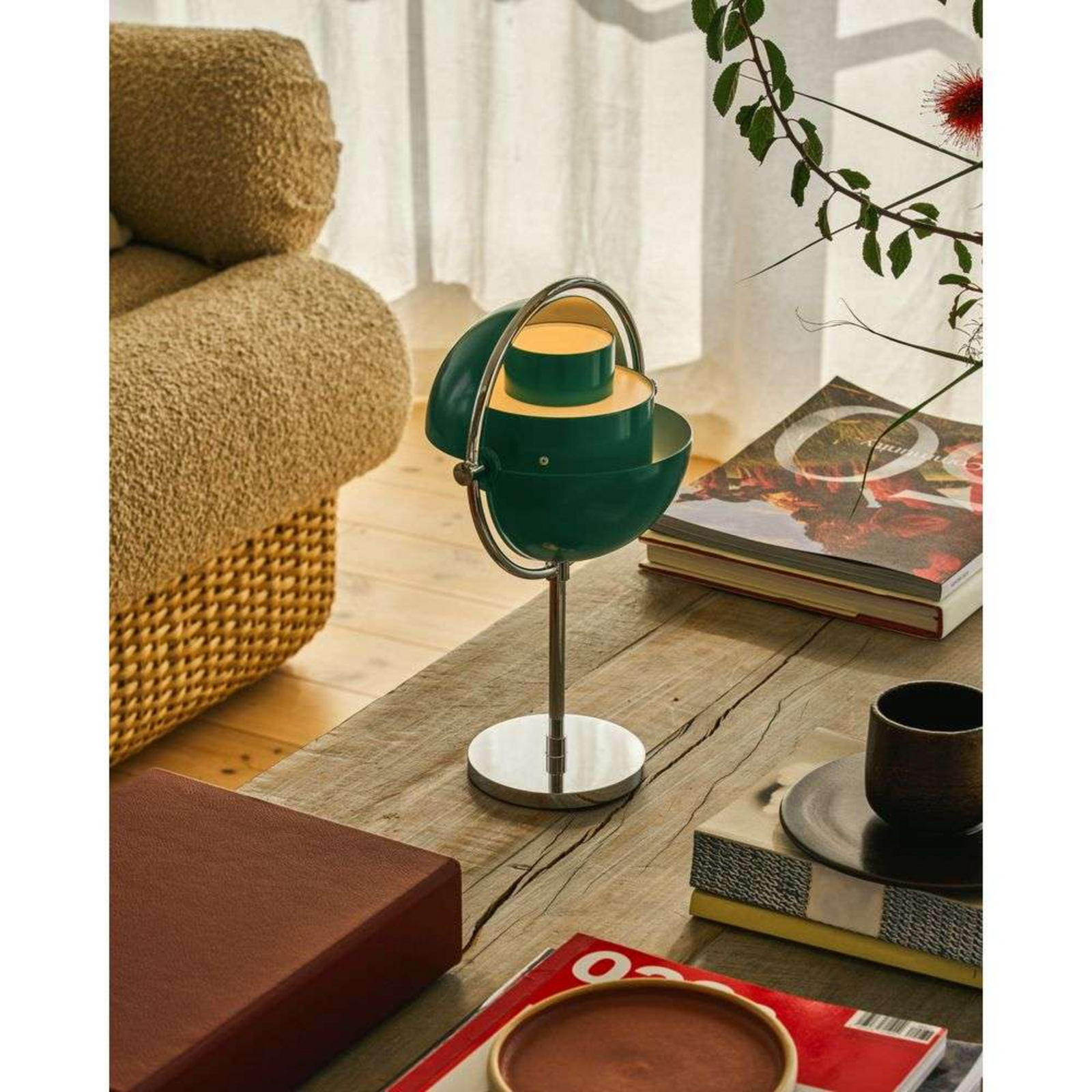 Multi-Lite Portable Lampe de Table Chrome/Teal Green - GUBI