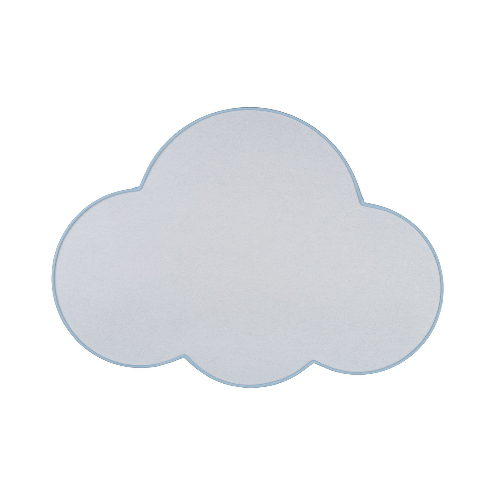 Plafondlamp Cloud, blauw, 63 cm lang, textiel, wolk, E27