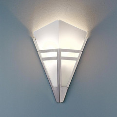 Lampa ścienna Art Deco 1980 metal chromowany
