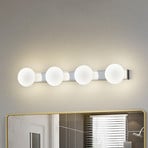 Lucande LED bathroom wall lamp Myrra, chrome, glass, 60 cm, IP44