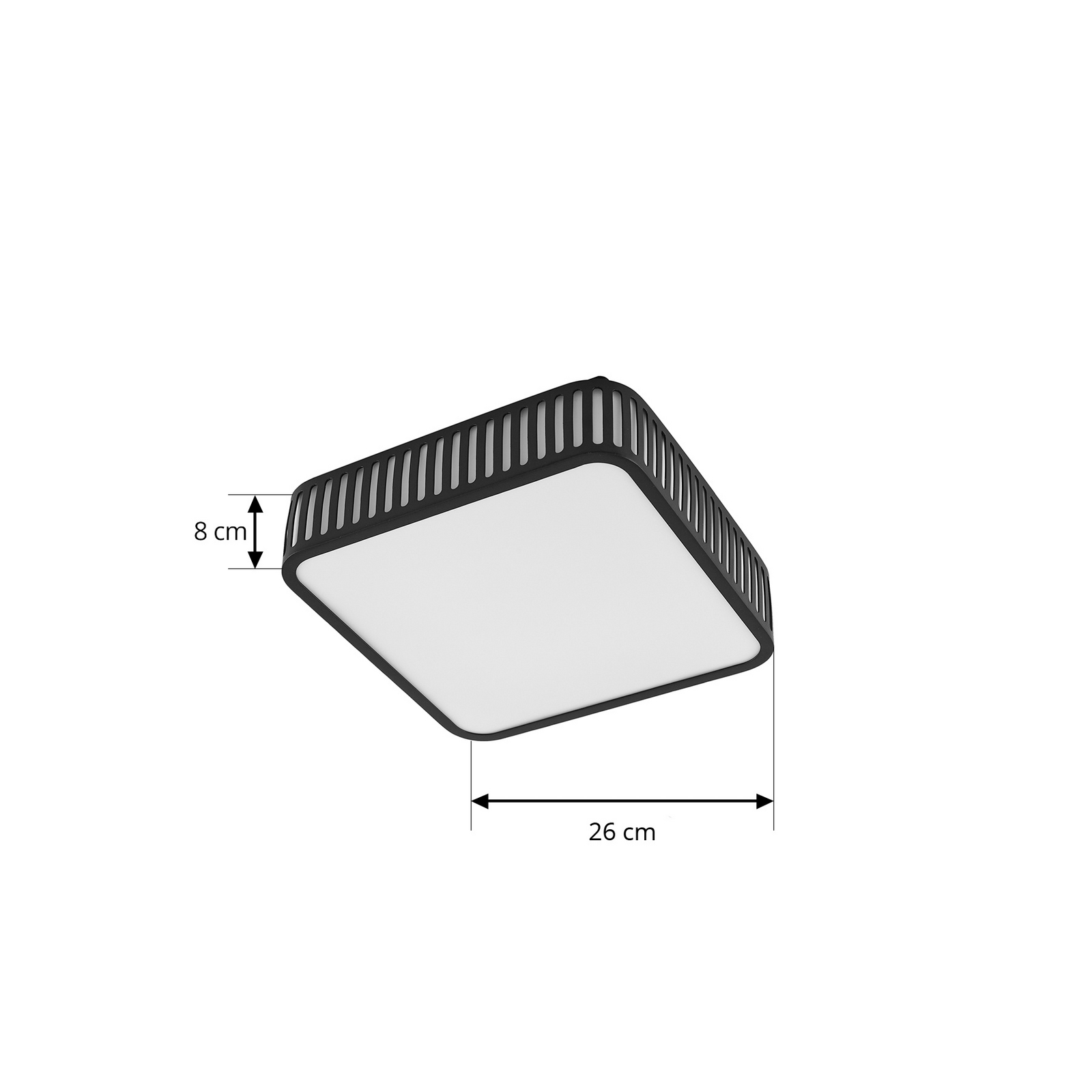 Lurinda  LED vonkajšie stropné svietidlo čierne 26 cm IP44 - Lindby