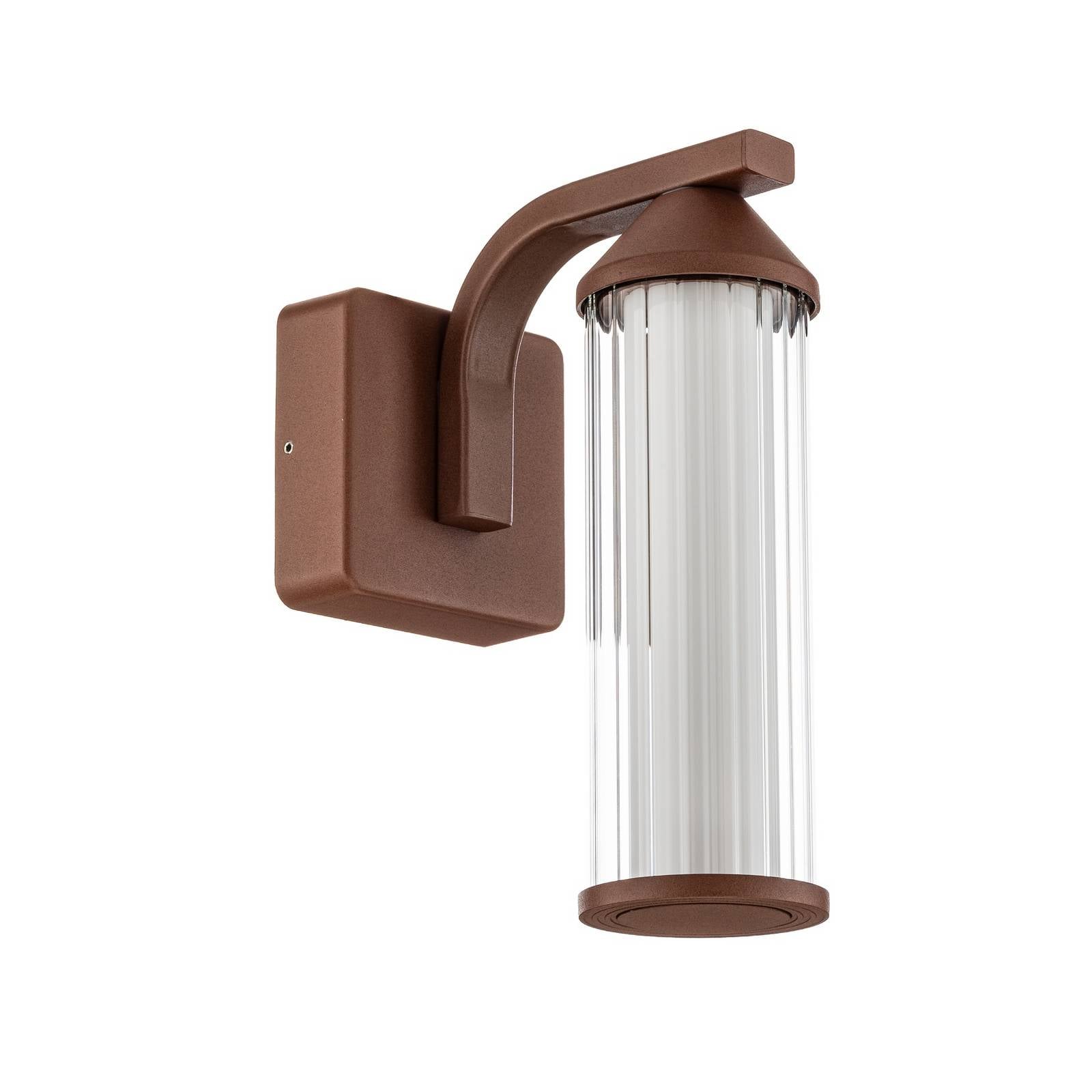 Lindby kinkiet zewnętrzny LED Neravio, rdza, wysokość 26 cm, IP54