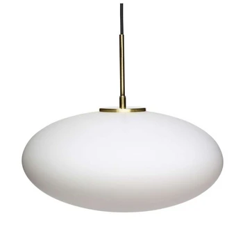 Muse Pendelleuchte Ellipse Opal/Brass - Hübsch