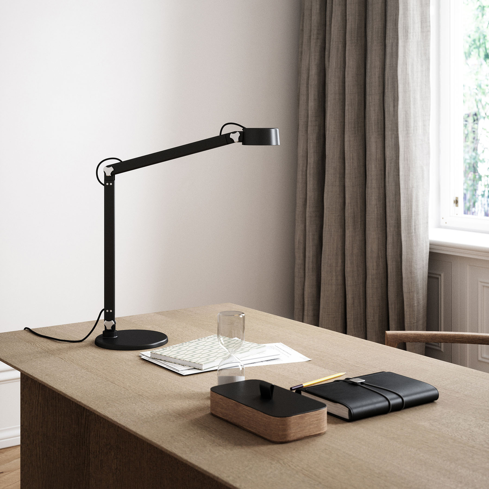 Nobu LED table lamp, black