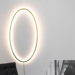 Candeeiro de parede LED Ellisse Nemo 2.700K dourado polido