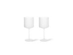 Ripple Červená Wine Glasses Set of 2 Frosted - Ferm Living