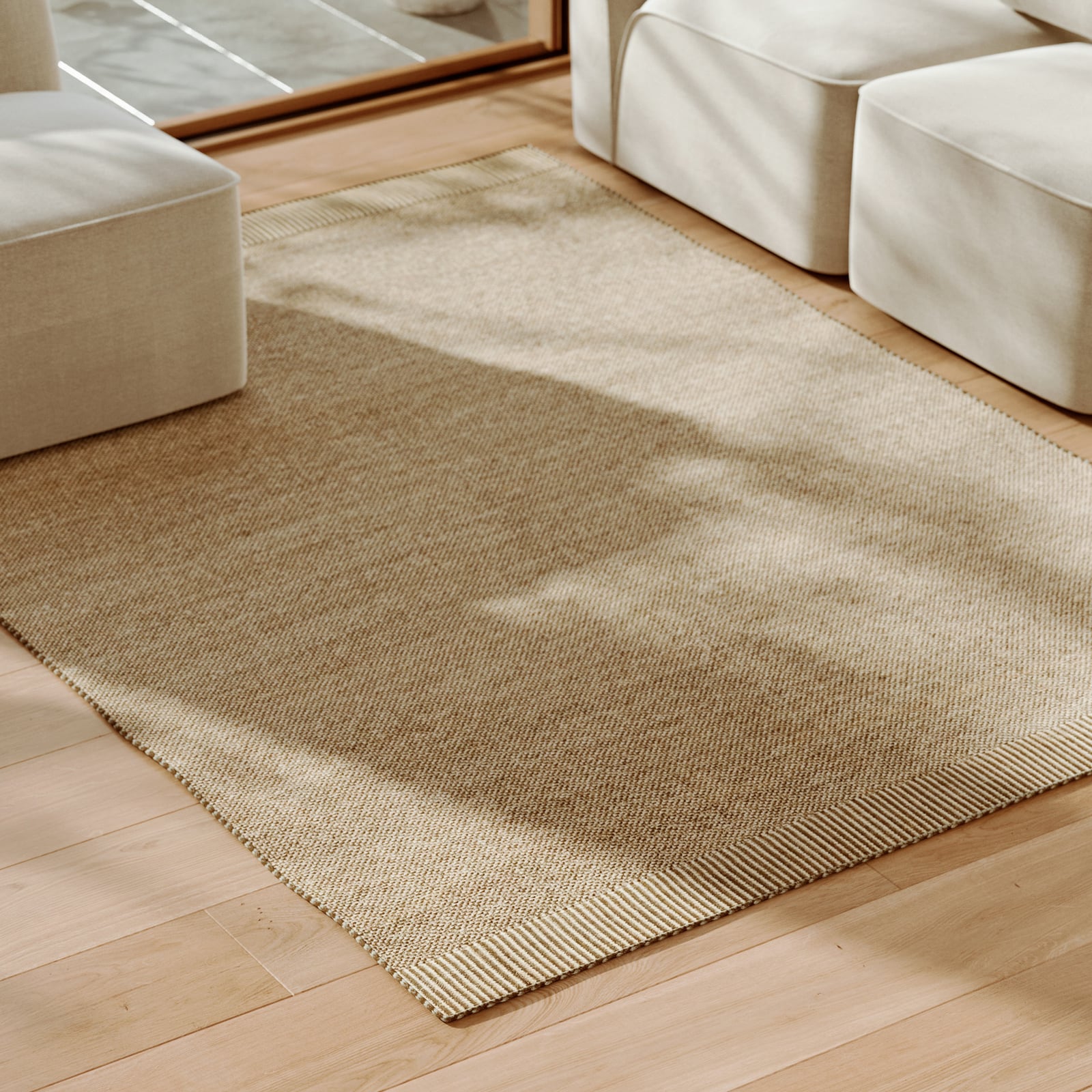 Tapis Rombo, marron, 170 cm x 240 cm, laine - Woud