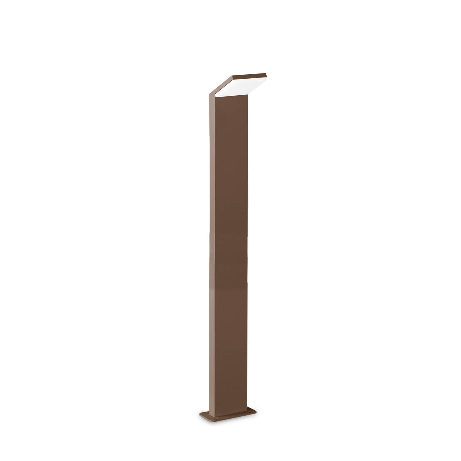 Ideal Lux LED-Wegeleuchte Style, braun, Höhe 100 cm, 3.000 K