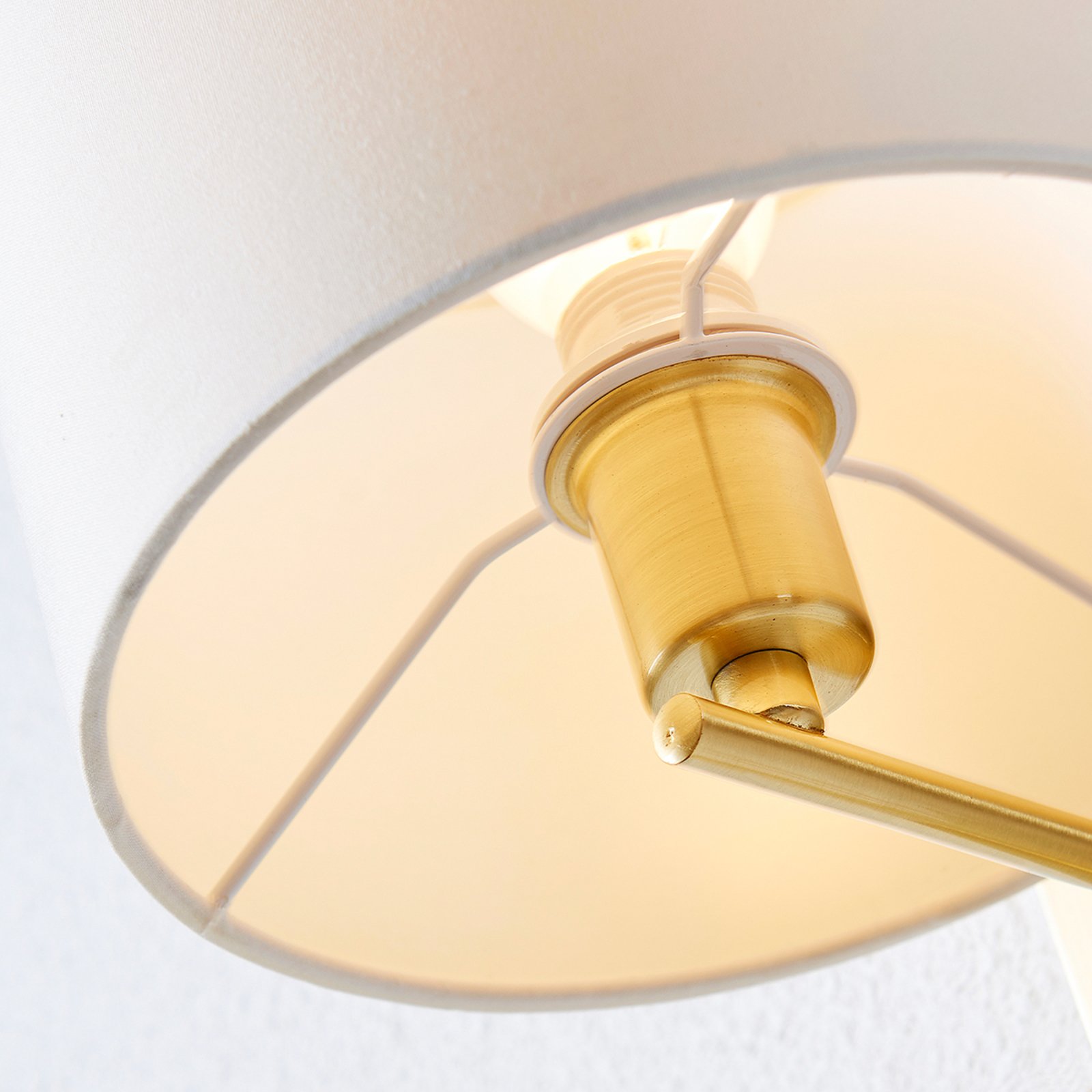 Florens Vägglampa White/Brass - Lindby