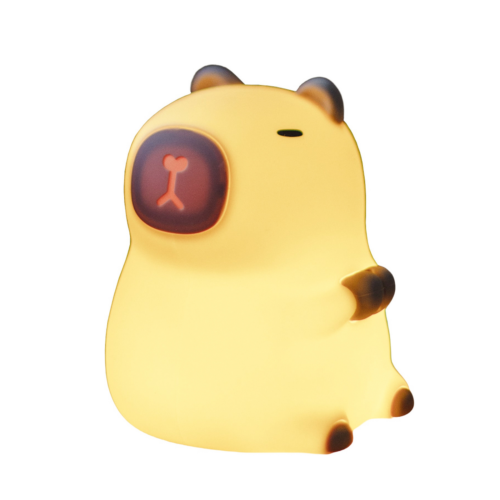 Capybara LED punjiva noćna svjetiljka, bijela/smeđa, 11 cm, RGB, osjetljiva na Capybara LED punjiva noćna svjetiljka, bijela/smeđa, 11 cm, RGB, osjetljiva na