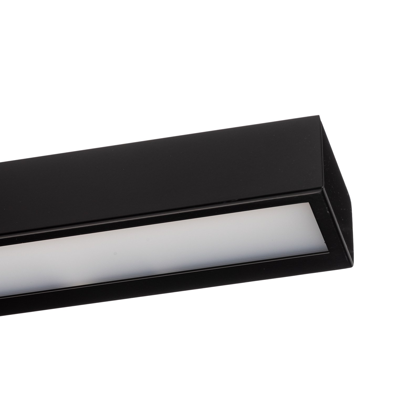 Mera LED-vegglampe, bredde 120 cm, svart, 3000K