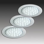 R 68-LED spot încastrat LED aspect inox, set 3x