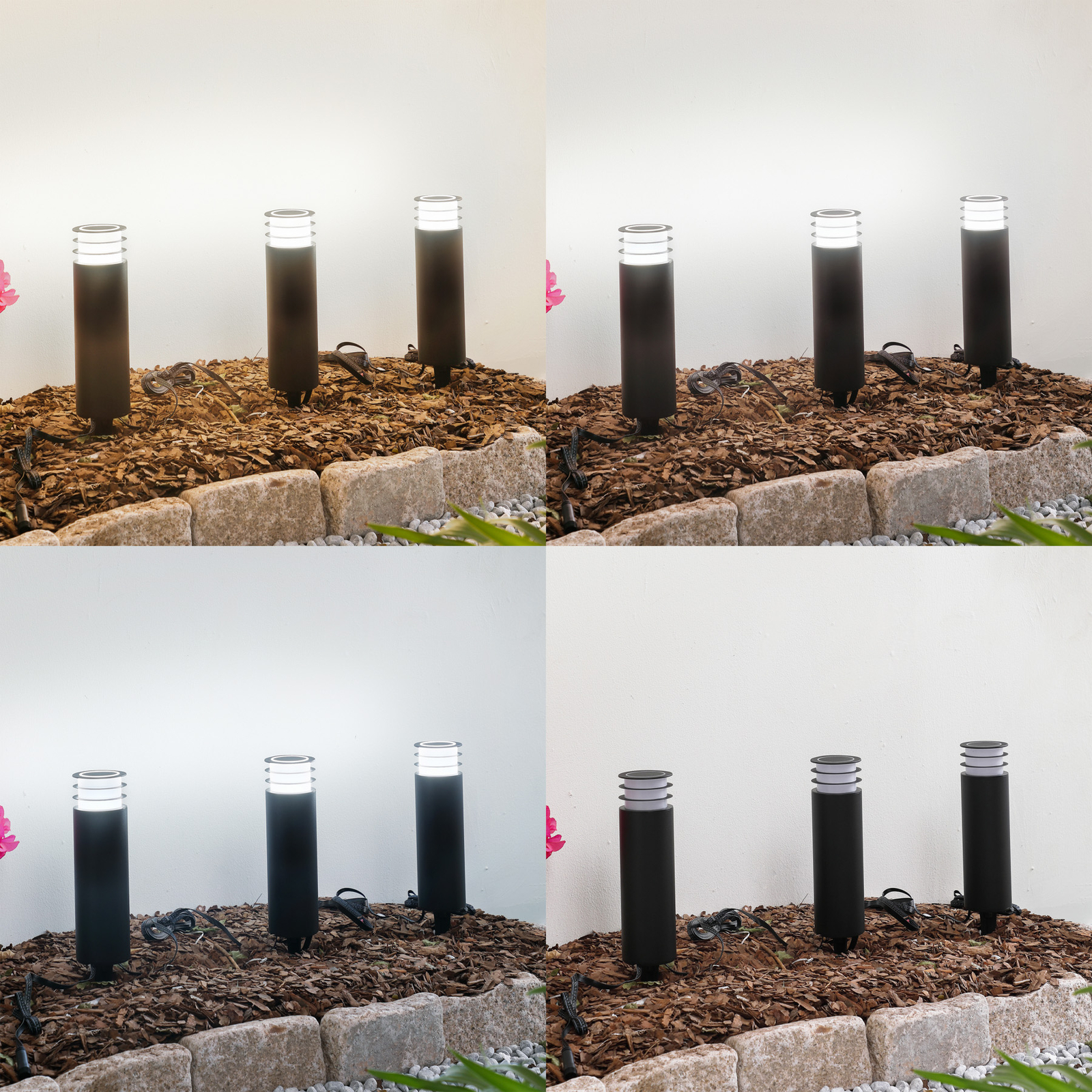 Kaelo LED Smart Tuinlamp w/Grondpin 3 pcs. Zwart - Lindby