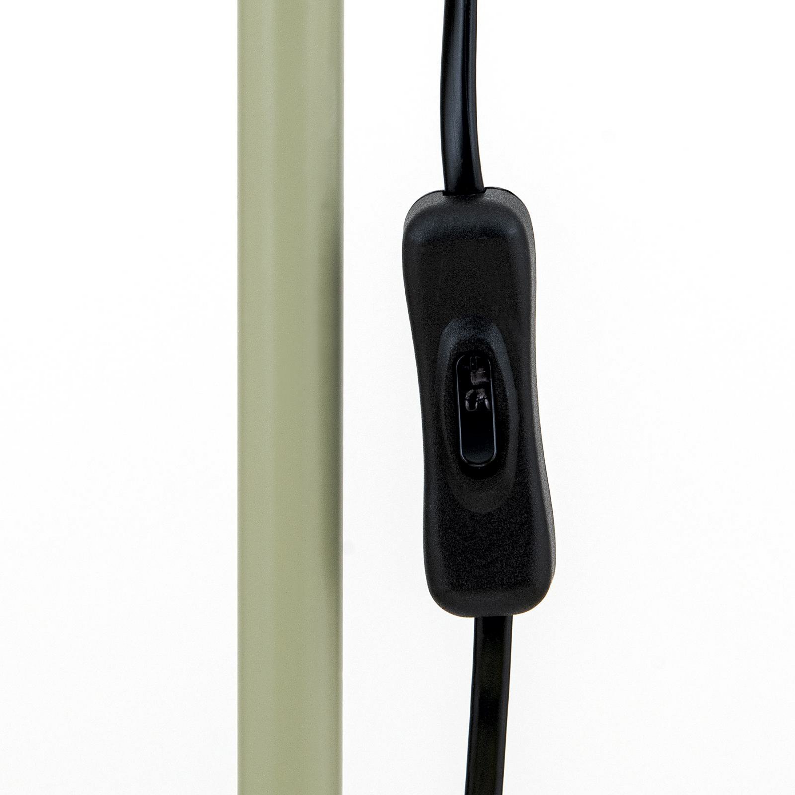 Gulvlampe Gili, stål, lysegrøn, højde 150 cm, E27