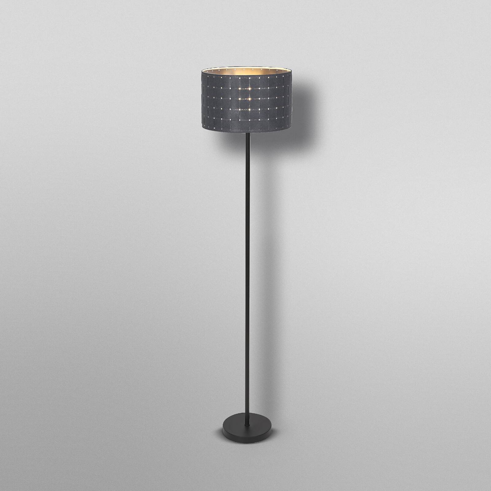 Lampa podłogowa OSRAM Decor Felt Weaving Cans, szara, 1-punktowa, E27